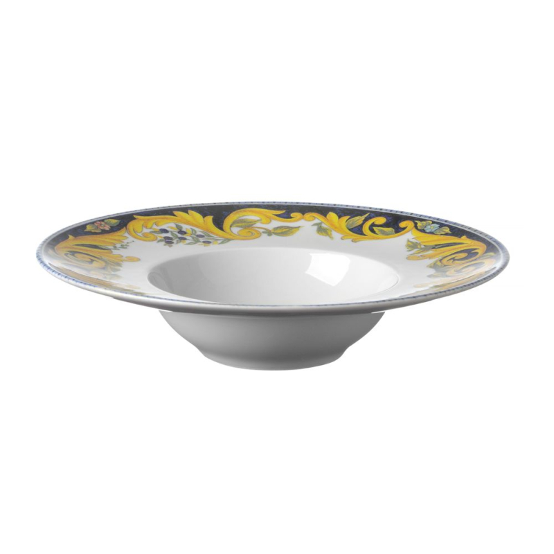 Assiette &agrave; P&acirc;tes Barocco en Porcelaine, ⌀275mm - Hendi
