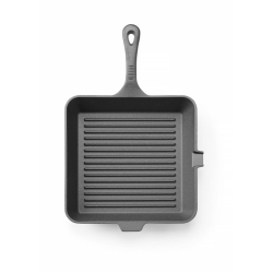 Po&ecirc;le &agrave; Griller Carr&eacute;e en Fonte 25x25cm, Bec Verseur - Hendi