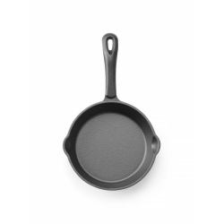 Po&ecirc;le en Fonte Professionnelle, &Oslash;165mm, 2 becs verseurs, Noir - Hendi