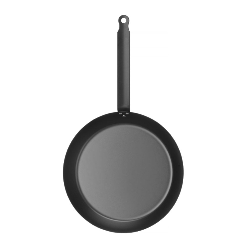 Po&ecirc;le &agrave; frire en acier au carbone ergonomique, compatible four (220&deg;C), ⌀264mm - Hendi