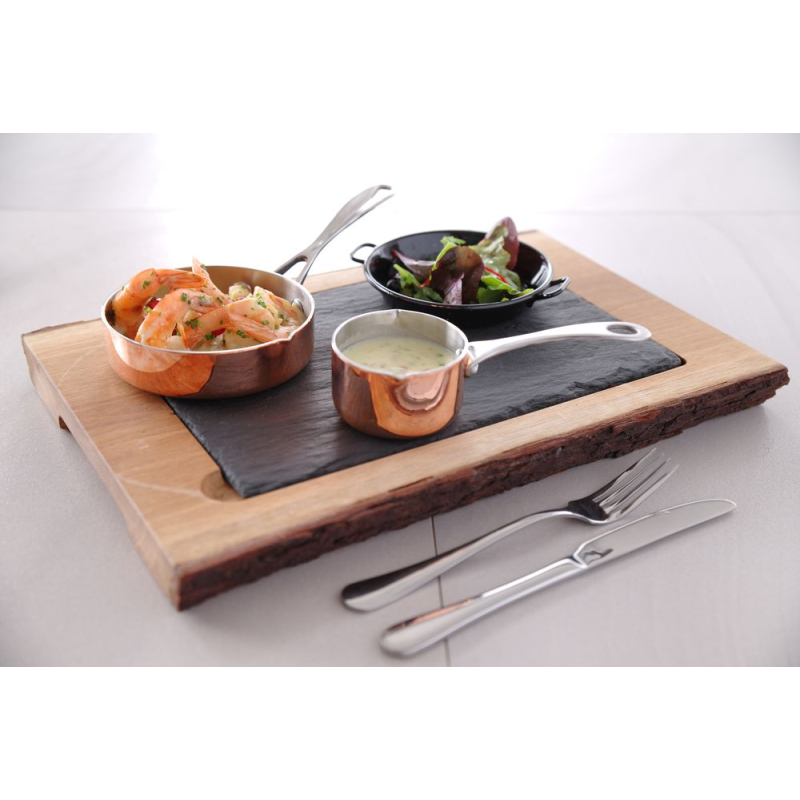 Mini Po&ecirc;le de Pr&eacute;sentation Professionnelle ⌀120x(H)30mm 3 Plis Cuivre Inox - Hendi