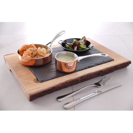 Mini Po&ecirc;le de Pr&eacute;sentation Professionnelle ⌀120x(H)30mm 3 Plis Cuivre Inox - Hendi