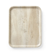 Plateau de service rectangulaire en m&eacute;lamine motif bois clair 330x430mm - Hendi
