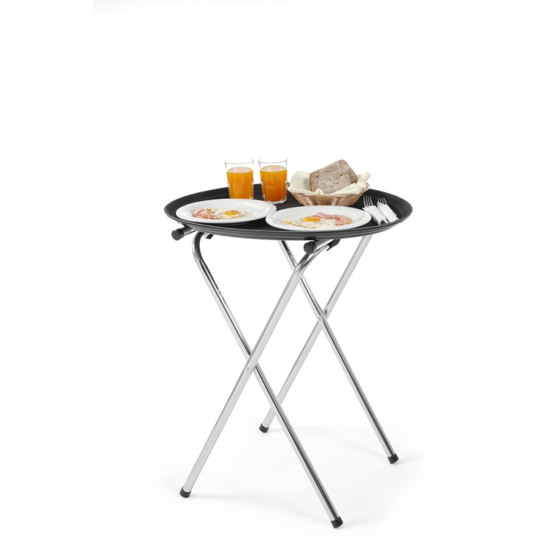 Plateau de service ovale XL noir 735x600mm professionnel - Hendi