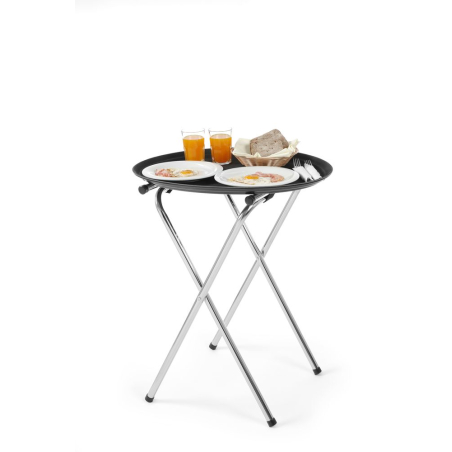 Plateau de service ovale XL noir 735x600mm professionnel - Hendi