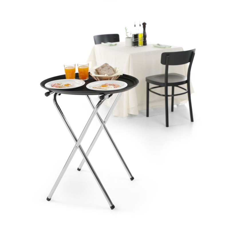 Plateau de service ovale XL noir 735x600mm professionnel - Hendi