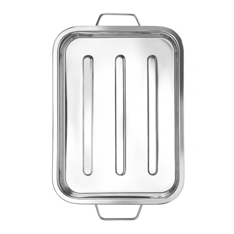 Plat &agrave; four professionnel en Inox 385x275x(H)60mm - Hendi
