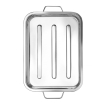 Plat &agrave; four professionnel en Inox 385x275x(H)60mm - Hendi