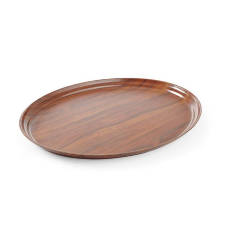 Plateau de Service Ovale en Acajou AmerBox, 230x160mm - Hendi