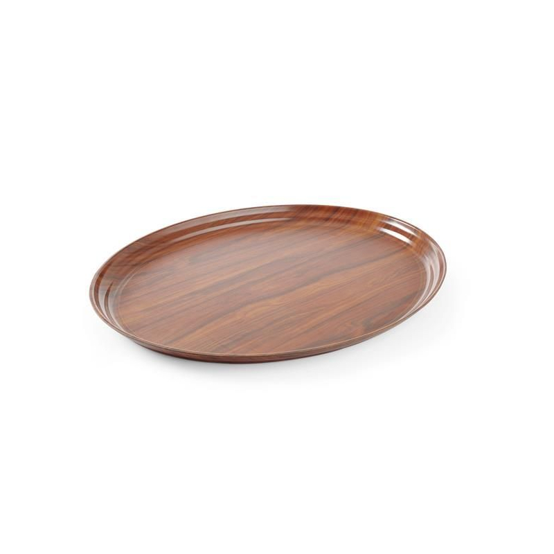 Plateau de service ovale en Acajou AmerBox 290x210mm - Hendi