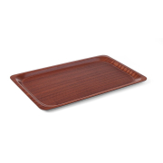 Plateau de Service Rectangulaire Antid&eacute;rapant Stratifi&eacute; Acajou AmerBox 430x610mm - Hendi