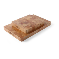 Planche &agrave; D&eacute;couper Professionnelle GN 1/1, Bois d'H&eacute;v&eacute;a avec Poign&eacute;es, 530x325mm - Hendi