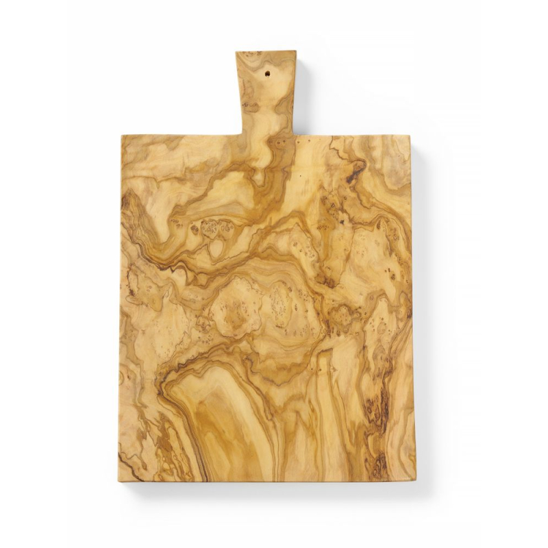 Planche &agrave; Servir en Bois d'Olivier Charcuterie Fromage 340x230mm - Hendi