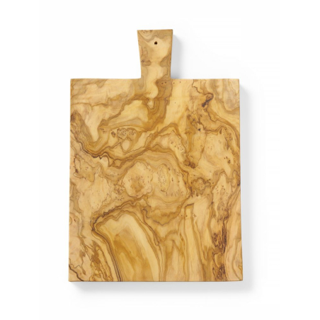 Planche &agrave; Servir en Bois d'Olivier Charcuterie Fromage 340x230mm - Hendi