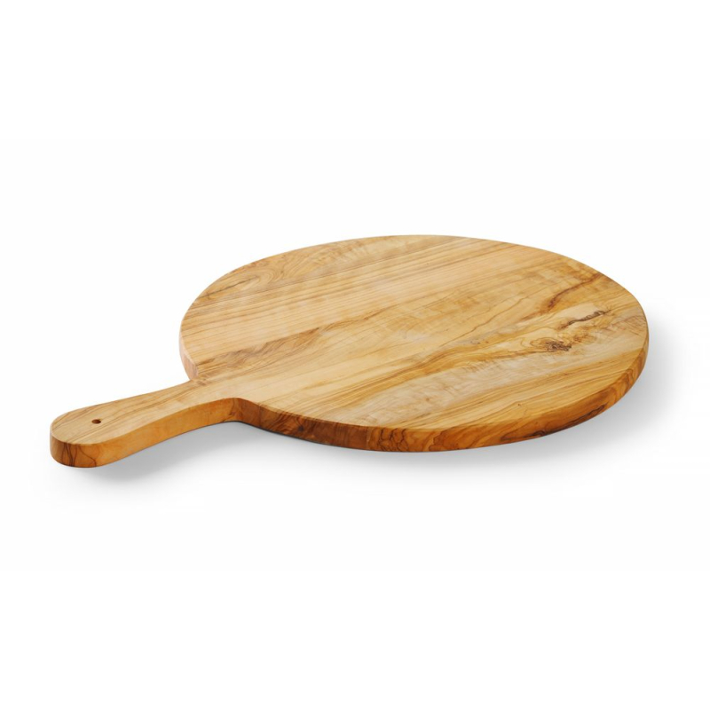 Planche &agrave; Servir en Bois d'Olivier Charcuterie Fromage &Oslash;320mm - Hendi
