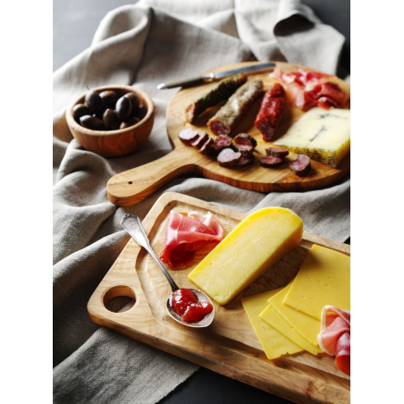 Planche &agrave; Servir en Bois d'Olivier Charcuterie Fromage &Oslash;320mm - Hendi
