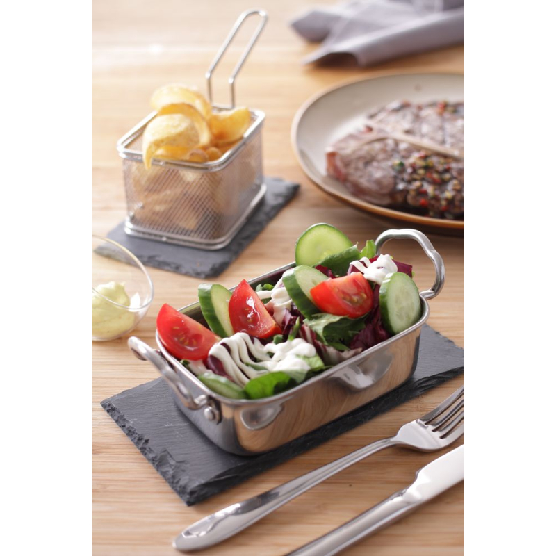 Plat &agrave; snack rectangulaire professionnel 196x95x70mm - Hendi