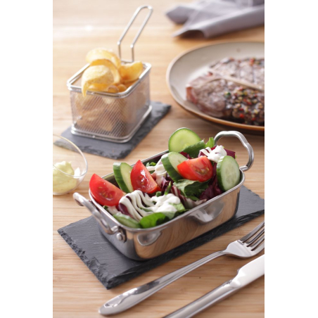 Plat &agrave; snack rectangulaire professionnel 196x95x70mm - Hendi