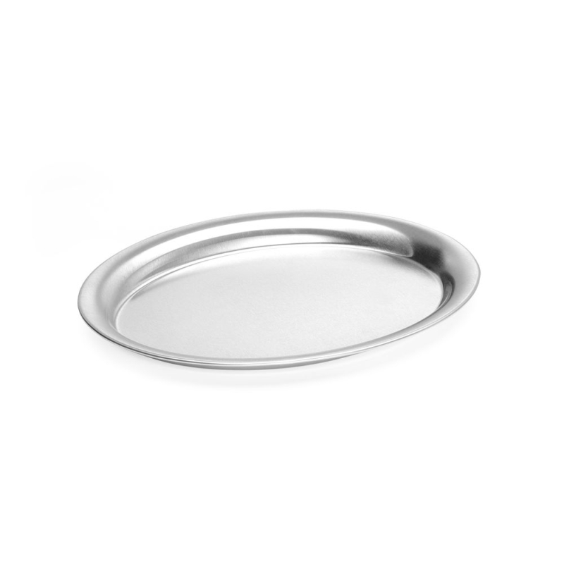 Plateau &agrave; caf&eacute; ovale satin&eacute; 265x195mm - Hendi
