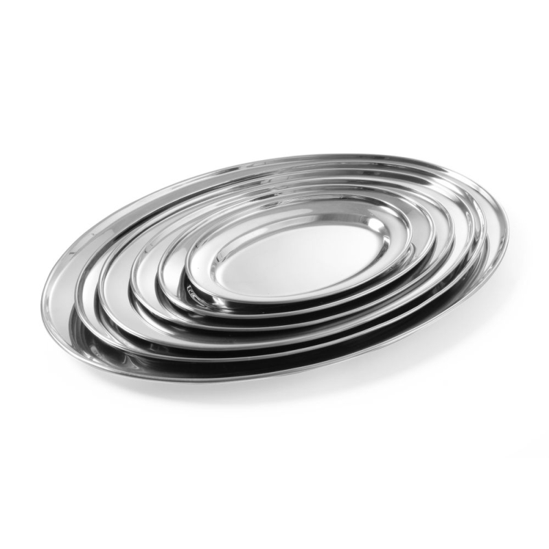 Plat Ovale Professionnel HENDI, 190x140mm, Acier Inoxydable - Hendi