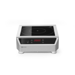 Plaque de Cuisson &agrave; Induction Professionnelle 3500W Mod&egrave;le 3500 D Profi Line, Acier Inoxydable - Hendi