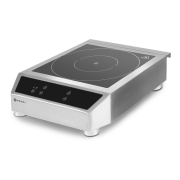 Plaque de Cuisson &agrave; Induction Professionnelle 3500W Mod&egrave;le 3500 D Profi Line, Acier Inoxydable - Hendi