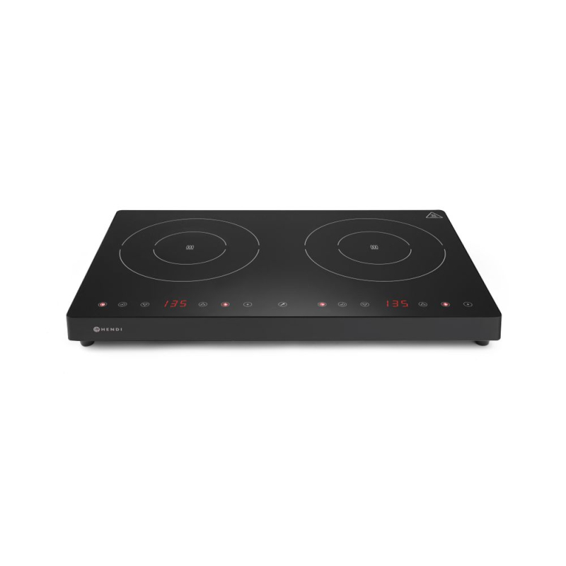 Plaque de cuisson &agrave; induction double professionnelle 3500W Kitchen Line, 608x405mm - Hendi