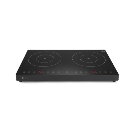 Plaque de cuisson &agrave; induction double professionnelle 3500W Kitchen Line, 608x405mm - Hendi