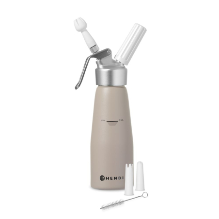 Siphon &agrave; chantilly en aluminium 0,5L pour cr&egrave;mes et mousses froides - Hendi