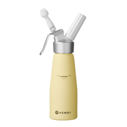 Siphon &agrave; Chantilly Professionnel 0,5L Aluminium Jaune Pastel - Hendi