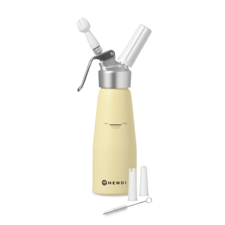 Siphon &agrave; Chantilly Professionnel 0,5L Aluminium Jaune Pastel - Hendi