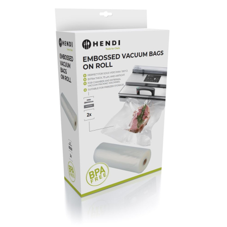 Sacs Sous Vide Gaufr&eacute;s en Rouleau 6000x200mm (2 pi&egrave;ces) - Hendi
