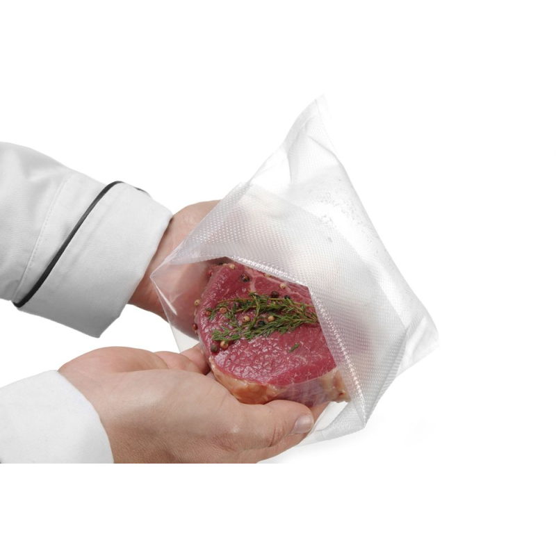 Sacs Sous Vide Gaufr&eacute;s 150x400mm, 100 unit&eacute;s pour Machines &agrave; Emballer Chambre et Externes - Hendi