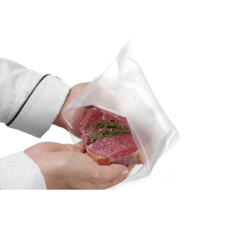 Sacs Sous Vide Gaufr&eacute;s 150x400mm, 100 unit&eacute;s pour Machines &agrave; Emballer Chambre et Externes - Hendi