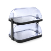 Vitrine r&eacute;frig&eacute;rante roll-top Duo UNIQ, Double niveau, Acier Inoxydable, 480x355x480mm - Hendi