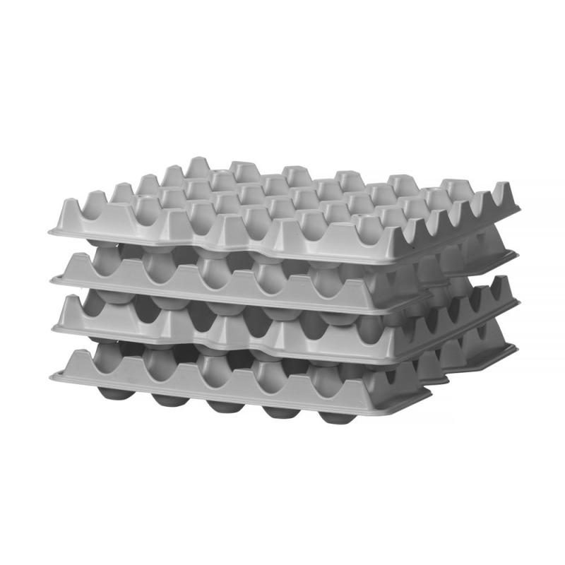 Plateaux &agrave; &oelig;ufs PET empilables pour OVOBOX 120, capacit&eacute; 120 &oelig;ufs (4x30), 286x40mm - Hendi