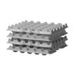 Plateaux &agrave; &oelig;ufs PET empilables pour OVOBOX 120, capacit&eacute; 120 &oelig;ufs (4x30), 286x40mm - Hendi