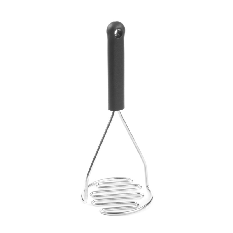 Presse-pur&eacute;e noir professionnel, poign&eacute;e ergonomique polypropyl&egrave;ne, ⌀95x230mm - Hendi