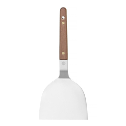 Spatule Teppanyaki professionnelle, inox et manche bois de noyer 240x105mm - Hendi