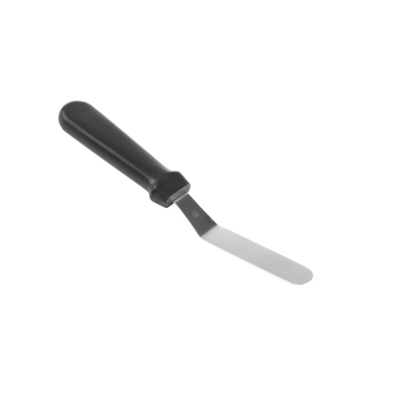 Spatule &agrave; Cr&ecirc;pes Professionnelle Noire avec Lame Flexible Offset - Hendi