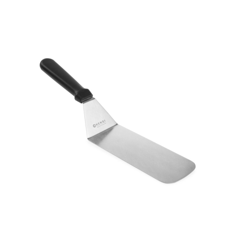 Spatule flexible de cuisine professionnelle en Polypropyl&egrave;ne et Inox, Robert Bronwasser, Noir 368x76mm - Hendi