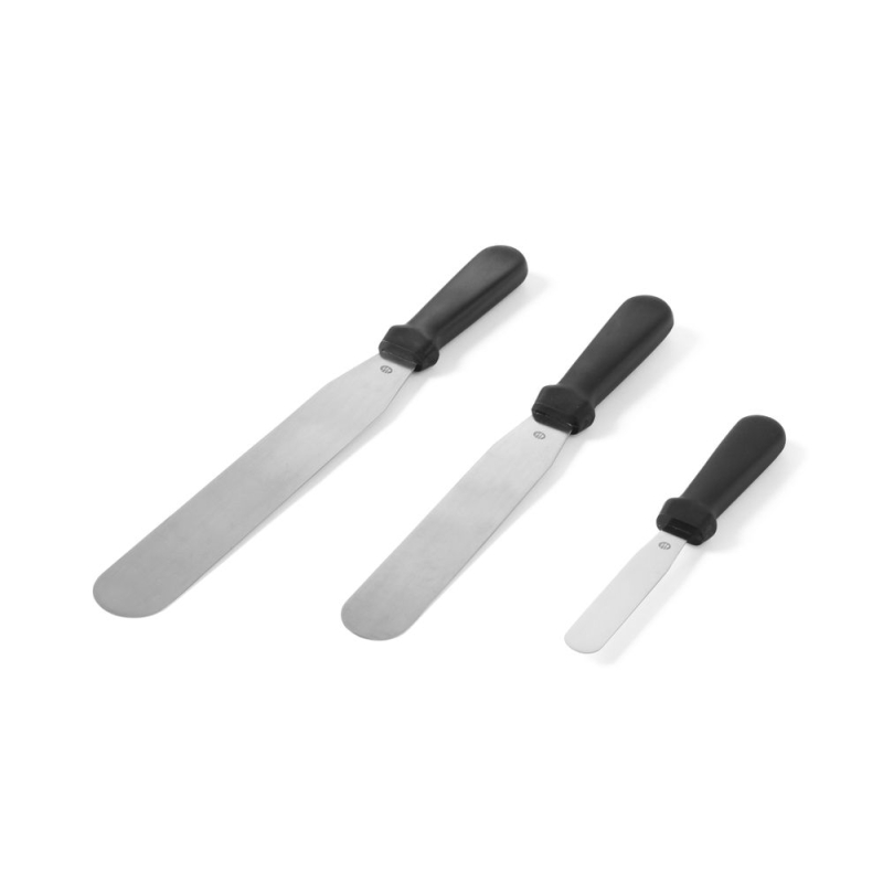 Spatule de confiserie flexible et lisse, 17x220mm, noire - Hendi