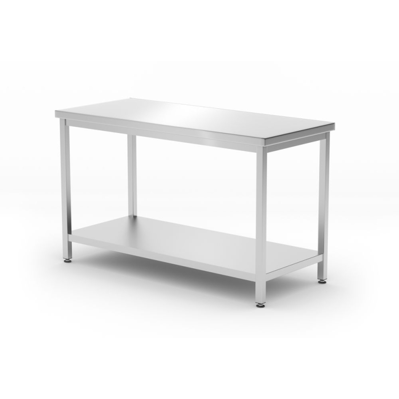 Table de travail centrale avec &eacute;tag&egrave;re 1200x600mm, Kitchen Line - Hendi