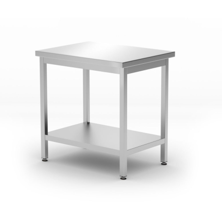 Table de Travail Centrale Inox avec &Eacute;tag&egrave;re Kitchen Line 800x600mm - Hendi