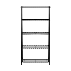 Rayonnage Acier Noir 5 &Eacute;tag&egrave;res R&eacute;glables, 910x455x1830mm - Hendi