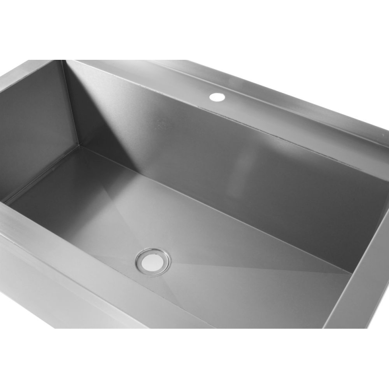 Table de Lavage Simple Soud&eacute;e Professionnelle Acier Inoxydable Profi Line 1000x700x850mm - Hendi