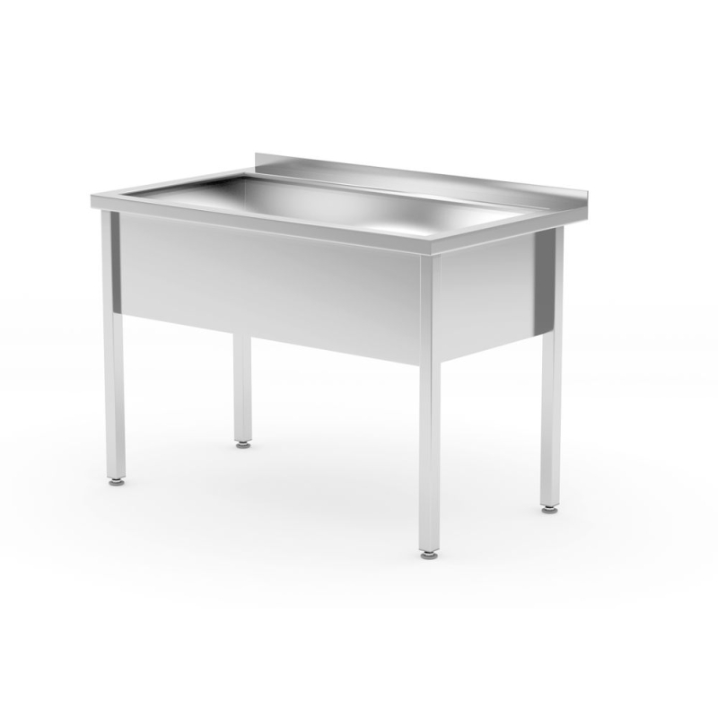 Table de travail de lavage simple soud&eacute;e en acier inoxydable 800x700mm - Hendi