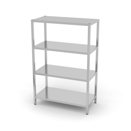 Rack de stockage professionnel 4 &eacute;tag&egrave;res pleines acier inoxydable 1000x500x1800mm - Hendi