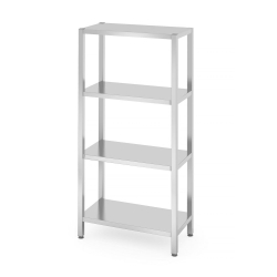 Rack de Stockage Professionnel Inox 4 &Eacute;tag&egrave;res 800x400x1800mm - Hendi
