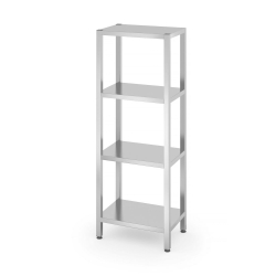 Rack de stockage inox Kitchen Line 4 &eacute;tag&egrave;res pleines 600x400x1800mm - Hendi